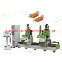 Double-End Automatic Tenoner Machine for Wood Furniture Woodworking 6 Spindles Double End Tenoner Automatic Double End Trim Saw for Wood